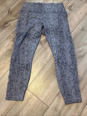 Yogalicious Gray Marbled High-Waist Leggings